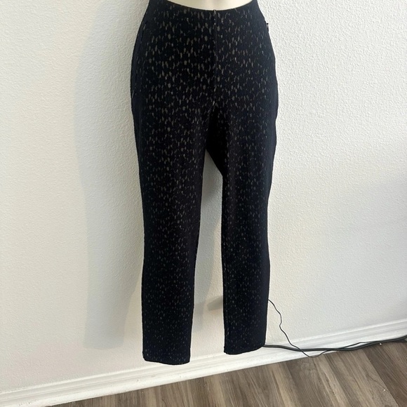 Wolford Black Lace Bonded Trousers Pull On Pants Leggings Pockets Luxury size 6 - Picture 9 of 9